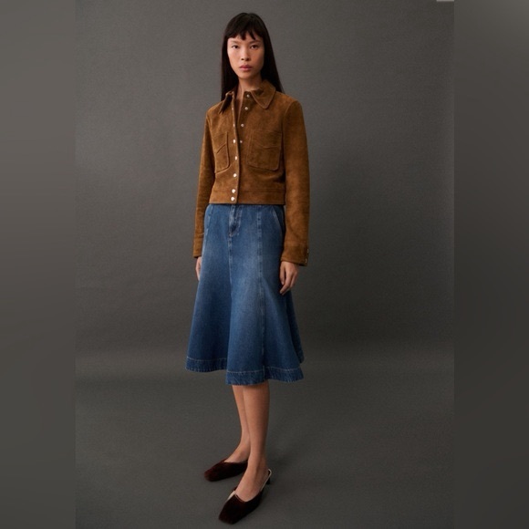 Mango NWT Brown Suede Leather Jacket - Picture 3 of 8